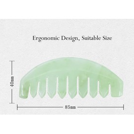 LEOSENSE Scalp Massage Comb, Scalp Massager for Hair Growth, Head Scratcher for Itchy Scalp, Natural Gua Sha Jade Stone, Acupressure Meridian Brush