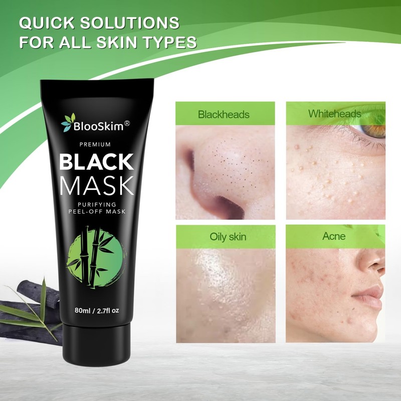 Blueskin Blackhead Remover Mask for Face: Black Peel Off Face