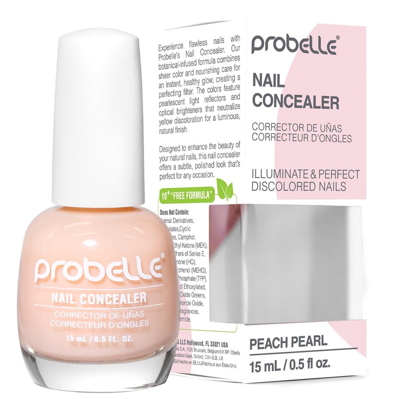 Probelle Esmalte Iluminador Corrector Peach Pearl - Cubre Amarilleamiento, Fórmula