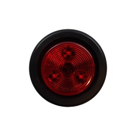 2 PACK OF LONG HAUL RED LED 2" ROUND REVERSE MARKER LIGHTS TRAILER RV 12V LED LIGHTS