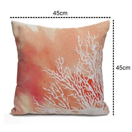 Tomda Cushion Cover Watercolor Coral Modern Decorative Throw Pillow Cover Home Decor Square 45x45cm 18x18 Inch Pillowcases