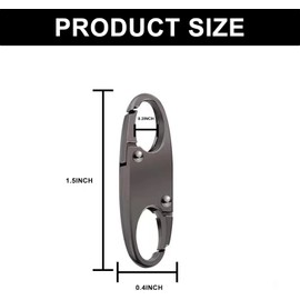 6 Pack Zipper Lock Clips - Backpacking Essentials Dual Opening S-Hook Pulls - Mini Snap Hooks for Luggage, Backpacks & Travel Gear - Anti-Theft Accessories for Camping & Fishing (Silver)