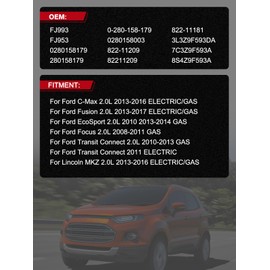 TAUTOY FJ993 FJ953 Fuel Injectors 4PCS 2.0L Only For Ford Fusion 2013-2017,Focus 2008-2011,C-Max 2013-2016,EcoSport 2010 2013 2014,Transit Connect 2010-2013,For Lincoln MKZ 2013-2016,0280158179