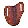 Custom Leather Sheath Slanted Pancake Tooled Leather Sheath/Trapper Knife Sheath/Hunting