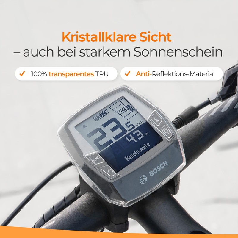 WHEELOO E-Bike Screen Protector Set of 2 for Bosch Intuvia