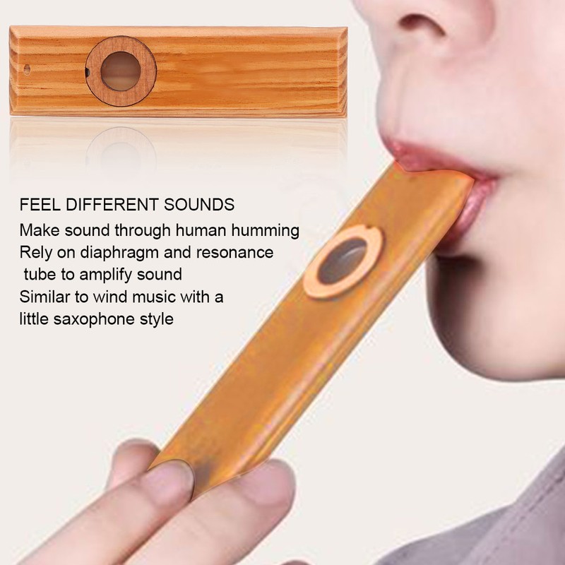 Wood Kazoo Flute Wooden Harmonica Accompaniment Flute Music Wind Instrument