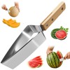 Triangle Watermelon Cutter, Stainless Steel Watermelon Slicer with Wooden Handle,