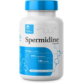 Prime Powders Spermidine Capsules, 99% Concentration 100x More Potent Than Wheat Germ Extract for Anti-Aging DNA Telomere Support