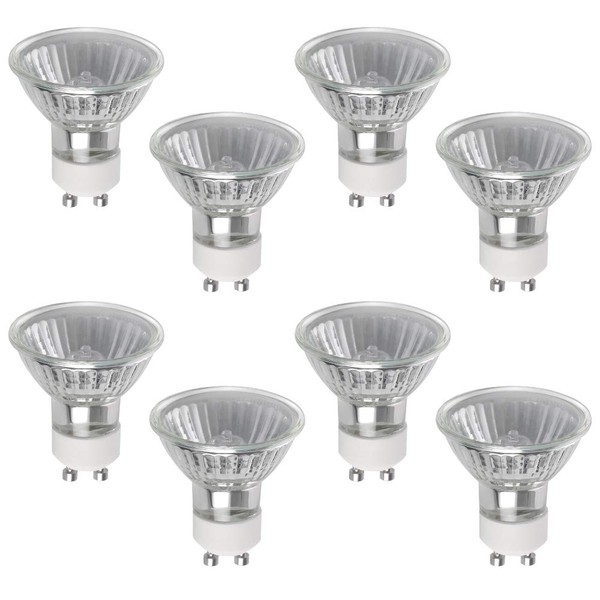 WITSUN GU10 50W Halogen Bulbs, Pack of 8 GU10 Halogen