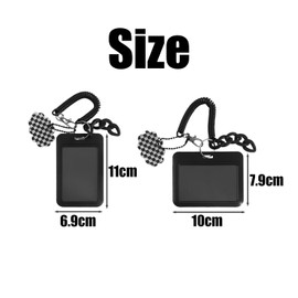 2 Pieces Photo Card Holder, ID Card Holder, Portable ID Holder, Bus Card Pendant, Photo Card Holder Keychain