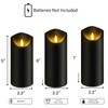 kakoya Flickering Flameless Candles, Battery Operated Acrylic LED Pillar Candles