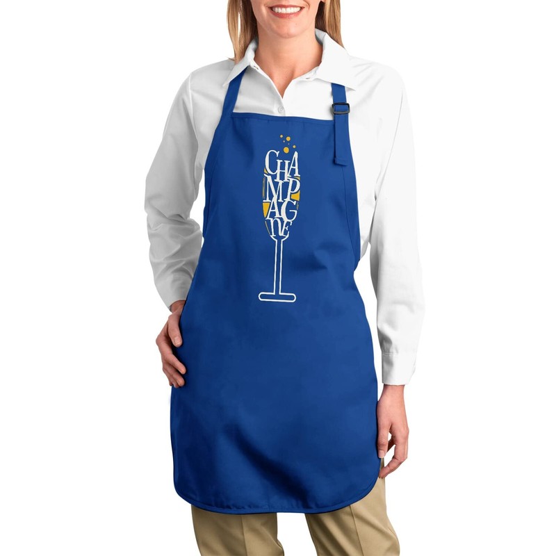 fabulous Premium Kitchen Apron Champagne Party Alcohol Lifestyle Luxury, blue