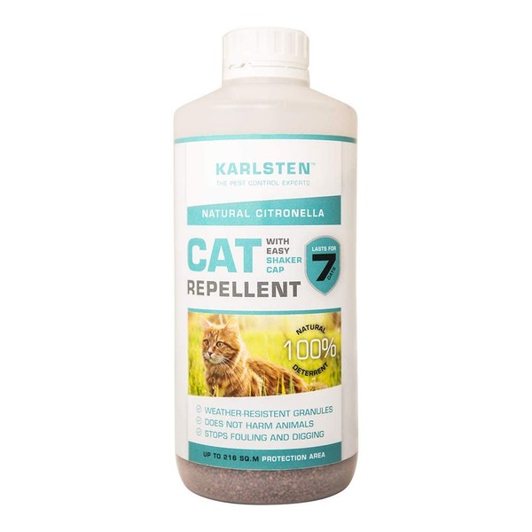 Karlsten Cat Repellent Anti Fouling Granules, Natural Humane Cat Deterrent Citronella