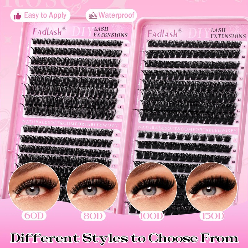 Fluffy Lash Clusters 60D 80D 100D 150D Volume Eyelash Clusters
