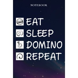 Domino Retirement Gifts for Men Women Coworker - Eat Sleep Domino Repeat: Gifts for Men - Funny Happy Retirement Gifts Ideas for Him - Lined Journal Notebook,Hour