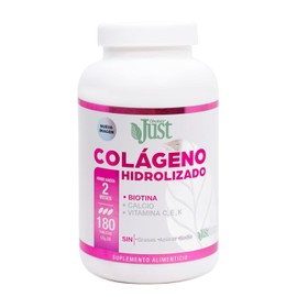 Colgeno Hidrolizado Frmula Premium 180 Tabletas Sin Azcar, Sin Grasas, Sin Sodio, incluye Biotina, Calcio, Magnesio, Vitamina C, E y K. Suplemento... 