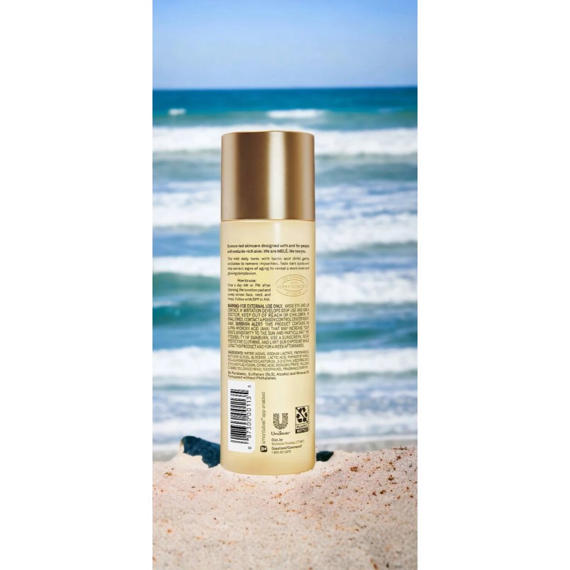 Mele Post Cleanse Tonic Gently Exfoliates to Remove Impurities, Fade