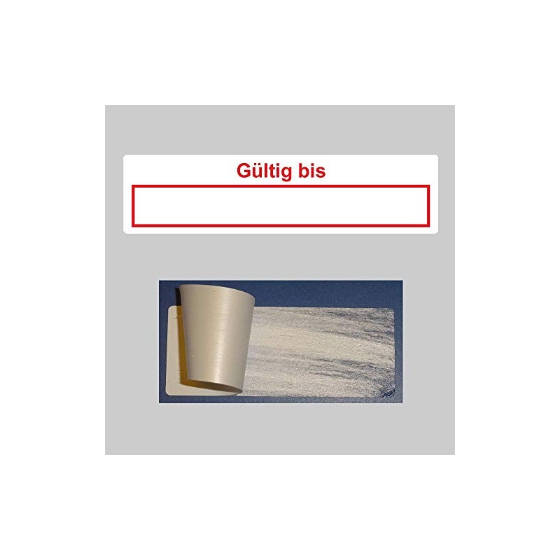 Security White PE - Security Labels "Valid Until" on Roll