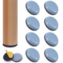 Chair Leg Cover, Chair Leg Cap, Chair Leg Cover, Furniture Slider, Round Shape, Anti-Scratch, Slippery Seat, Furniture Felt, Set of 8 (Light Blue, 0.9 inches (22 mm)