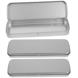 3 Piezas Caja De Hojalata,Estuche Organizador De Bolígrafos Recipiente De Hojalata, para Marcadores,Organizador para Guardar Marcadores, Estuche,Pequeño Recipiente Metálico Cajas