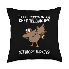 Cool Turkey Design For Men Women Forest Wild Animal Lovers Throw Pillow