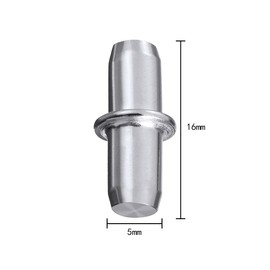 Shelf Pins, 30PCS Nickel Plated Shelf Support Pegs for Cabinet Furniture (5 * 16mm)