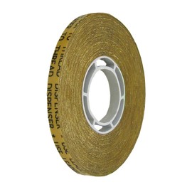 ALLTAPESDEPOT ATG Transfer Gun Double Side Refill Tapes, Reverse Wound Adhesive Transfer Tape Acid Free Gold Paper Liner ATG-7502, 1/4" X 36YD Pack of 1