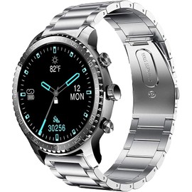 Compatible for Tinwoo Smartwatch Bands, Giaogor Stainless Steel Metal Replacement Strap Bracelet Compatible for Tinwoo T20 T20W Smartwatch (Silver)