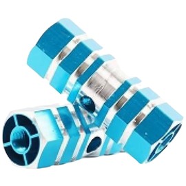 Plus Nao Hub Step Set of 2 Bicycle Pegs Gear Guard BMX Bicycle Mountain Bike Custom Parts Foot Pegs Gear Protection Set of 2 Blue, blue