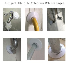 Plastic Radiator Pipe Covers White Pipe Collars Wall Universal 8-22mm for Diameter Pipe Decoration 20PCS