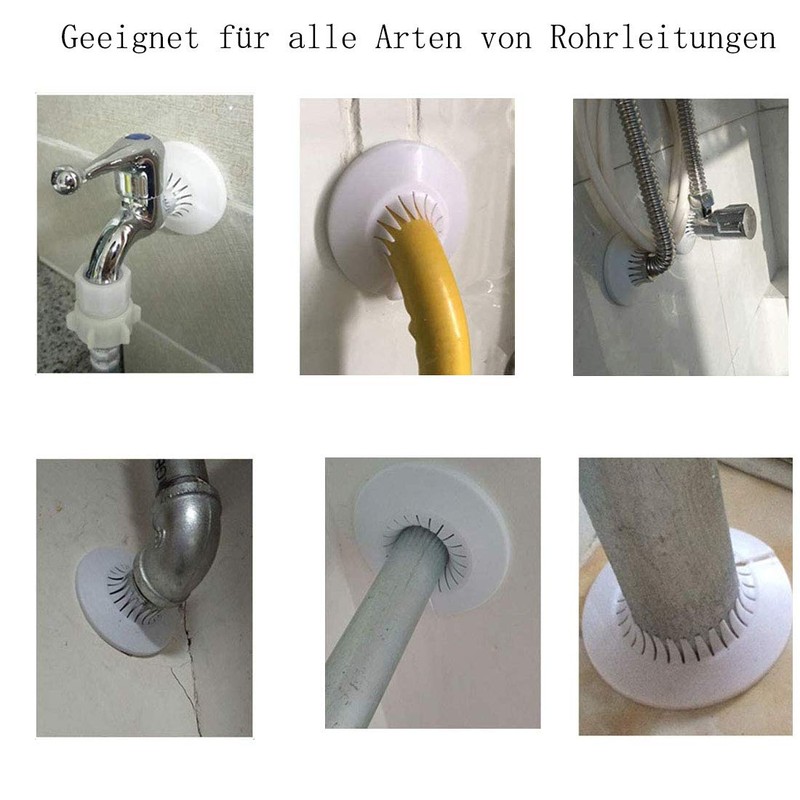 Plastic Radiator Pipe Covers White Pipe Collars Wall Universal 8-22mm