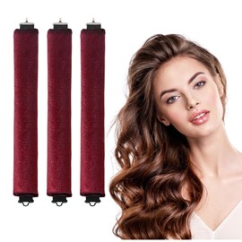 3-Stück Lockenwickler über Nacht,Heatless Curls,Blowout Hair Overnight,Curls Rods Ohne Flexi Groß Hitzefreier,Papilotten Grosse Locken,Seidenhaar-Lockenwickler Rutschfeste Schlaf Surlers Werkzeuge