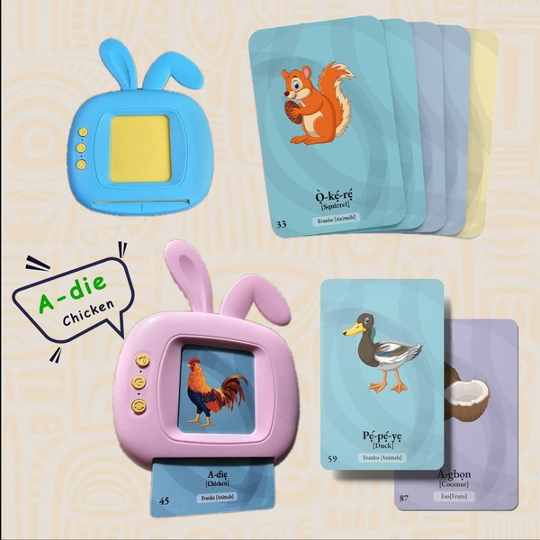 Lingoberry Yoruba/English Talking Flash Card for 3,4,5,6 Years Girls and