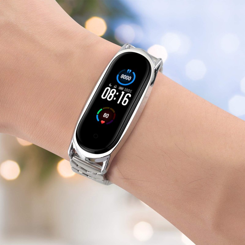 Gatuida Smart Metal Wristband Replacement Strap for -shape Band and