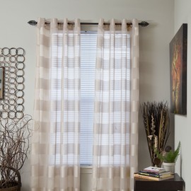 Bedford Home 63A-42583 Panel Individual de Cortina Sofia con Ojetes, 2.13 m, Color Crema