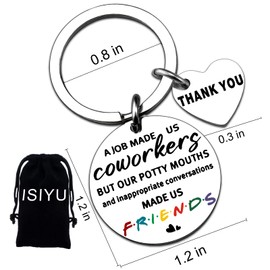 isiyu Office Coworkers Boss Day Funny Colleague Gifts for Coworker Friends New Job Leader Mentor Friendship Christmas Birthday Keychain for Friend Memorial Retirements Leaving Job Gift for Women Men
