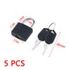 Dnyta 5 Pack Black Mini Padlocks with Keys Small Locks