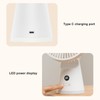 Desktop Fan Portable 5 Speed Power Display Quiet USB Rechargeable