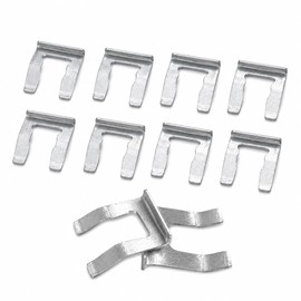 10Pcs Car Brake Hose Clips Brake Line Retainer Clips (Silver)