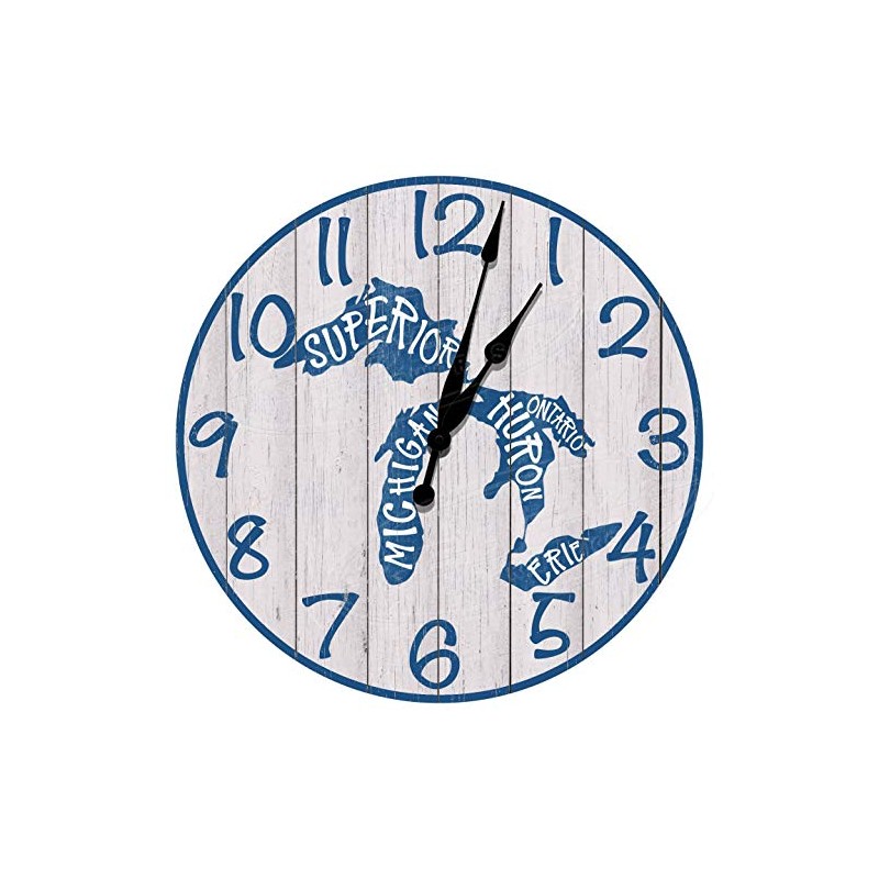 Decorative Concepts Michigan Great Lakes Rustic 18" Diameter Aluminum Metal