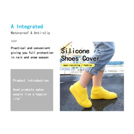 Durui Silicone Waterproof Shoes Cover,Reusable No-Slip Silicone Shoe Protectors for Kids,Women,Men.