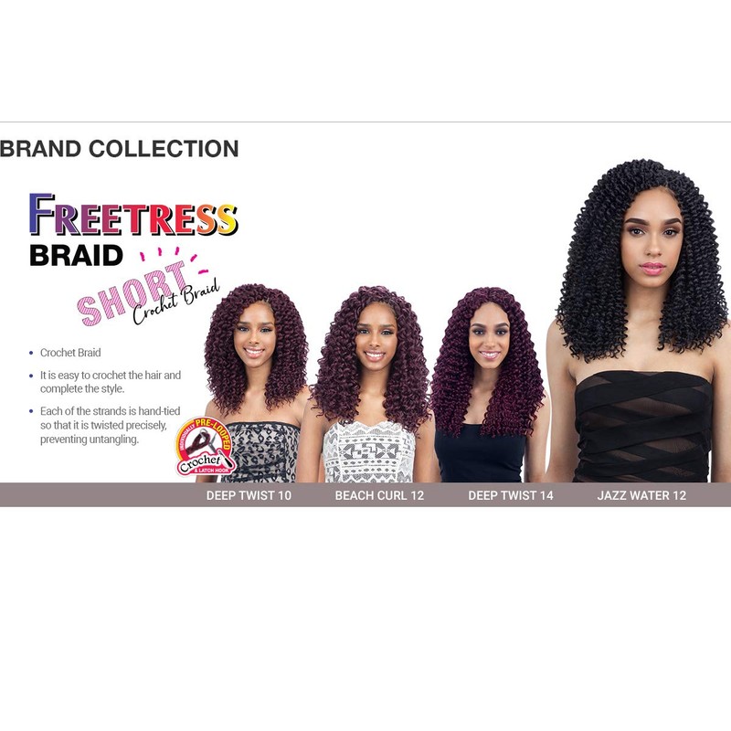 GOGO CURL 12" (99J) - Freetress Synthetic Braid Crochet Bulk