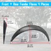 DREAMIZER 4x 2"/50mm Flexible Car Fender Flares Universal Extra Wide