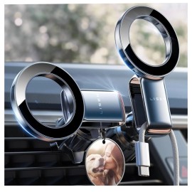 LISEN Fits MagSafe Car Mount - Magnetic Phone Holder for Car,Car Black