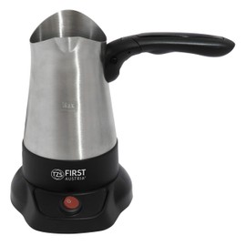 TZS First Austria Turkish Mocha Cooker 0.35L Kettle Kettle with Folding Handle Black Stainless Steel 800W