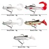5pcs Pre-Rigged Jig Head Soft Bait Fishing Lure Set, Soft