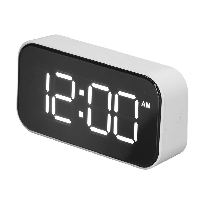 Digital Alarm Clock Large Number USB Rechargeable Mirror Electronic Desktop