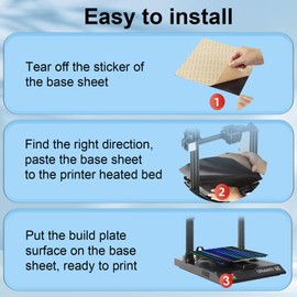 IdeaFormer-3D H1H Spring Steel Sheet with Magnetic Build Plate for Artillery Sidewinder X1/X2 for Creality CR-10/CR-10S Anet A8 Plus for QiDi Plus 4, H1H Print Bed 310x310mm 3D Printer Platforms