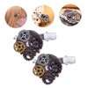 BIUDECO Unique Gothic Hair Barrettes Steampunk Gear Clip Set for