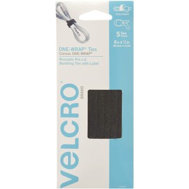 VELCRO Brand ONE-WRAP Bundling Strap â Reusable Fasteners for Keeping Cords and Cables Tidy - 8" x 1/2", 5 Ties, Black